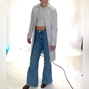 Beautiful Hugo Buscati light grey 3/4 suede jacket!